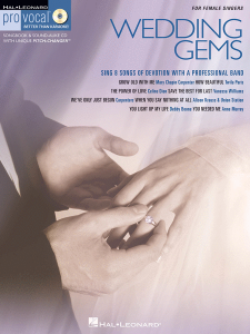 Pro Vocal Wedding Gems - Female Singers (book/CD)