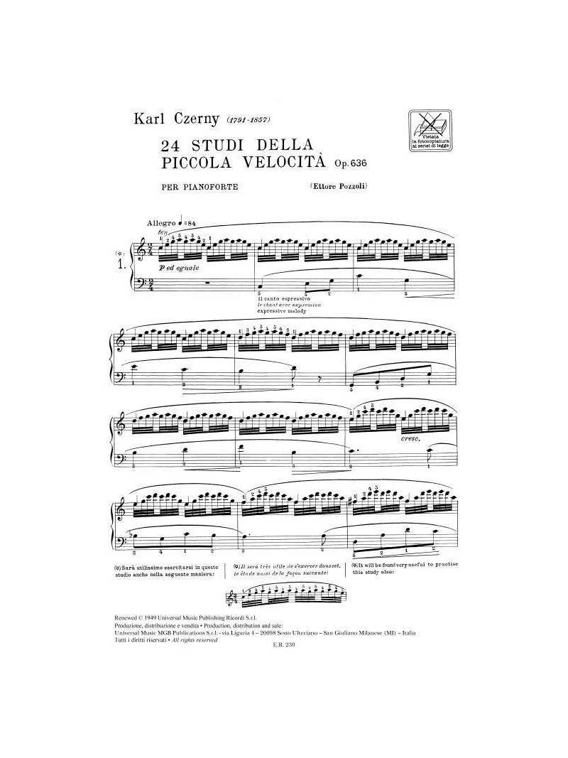 24 Studi Della Piccola Velocità Op. 636
