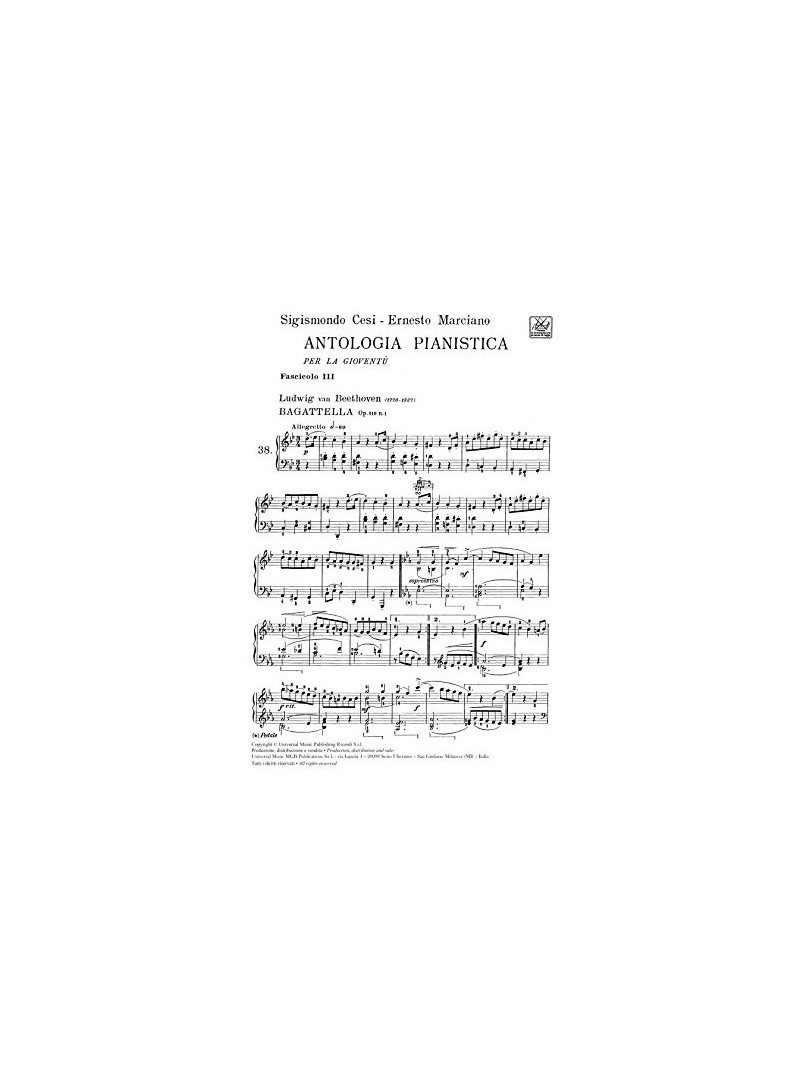 Antologia pianistica per la gioventù - Fasc. III
