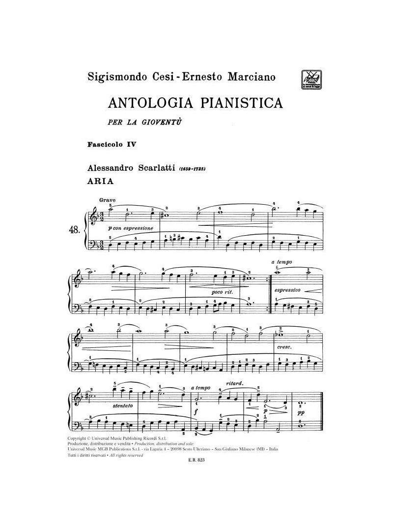 Antologia pianistica per la gioventù - Fasc. IV