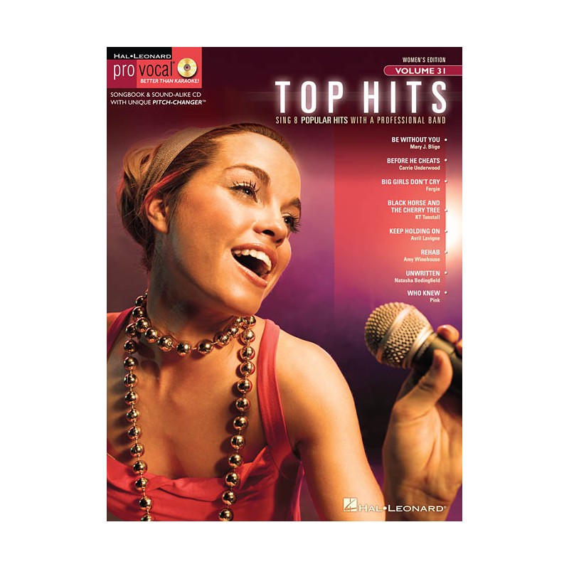 Pro Vocal: Top Hits Volume 31 Women's (book/CD sing-along)