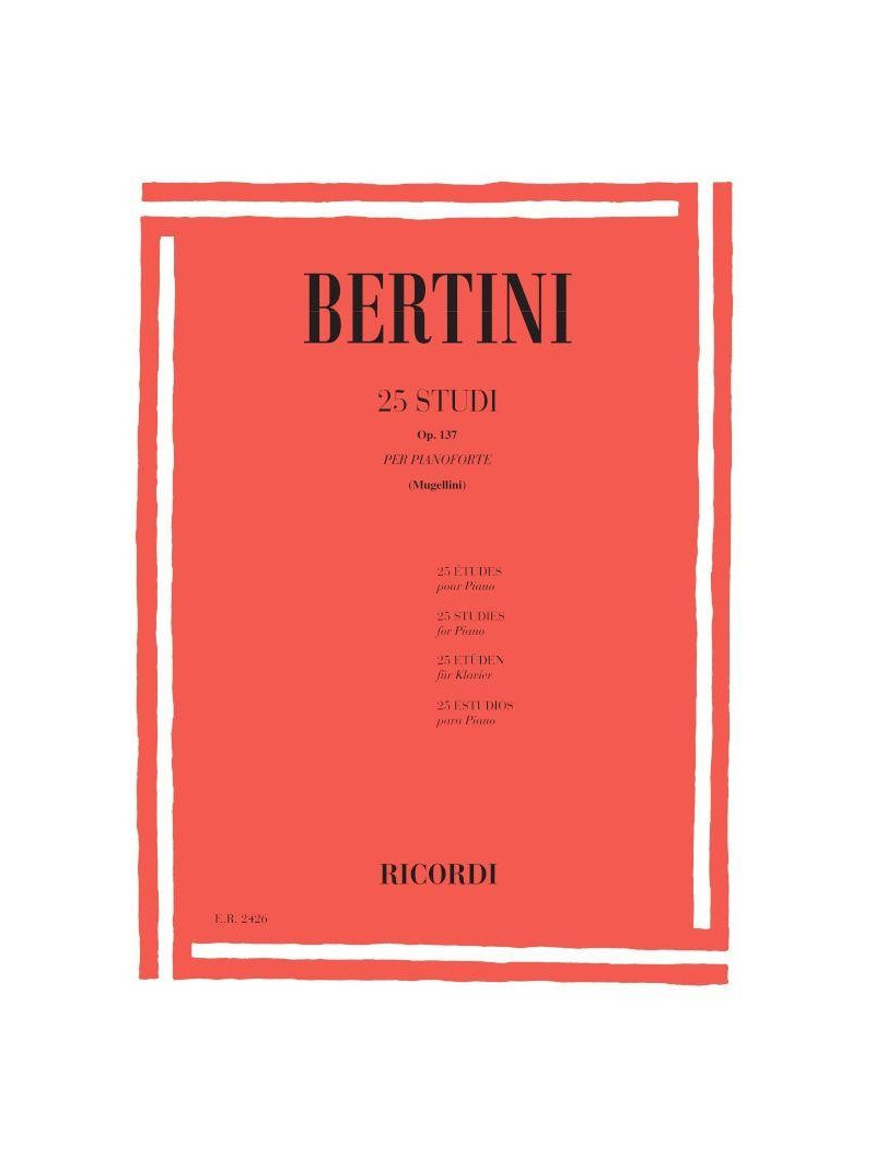 Bertini - 25 Studi Op. 137