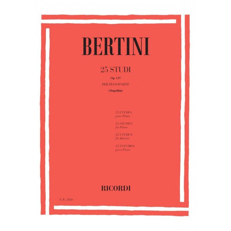 Bertini - 25 Studi Op. 137