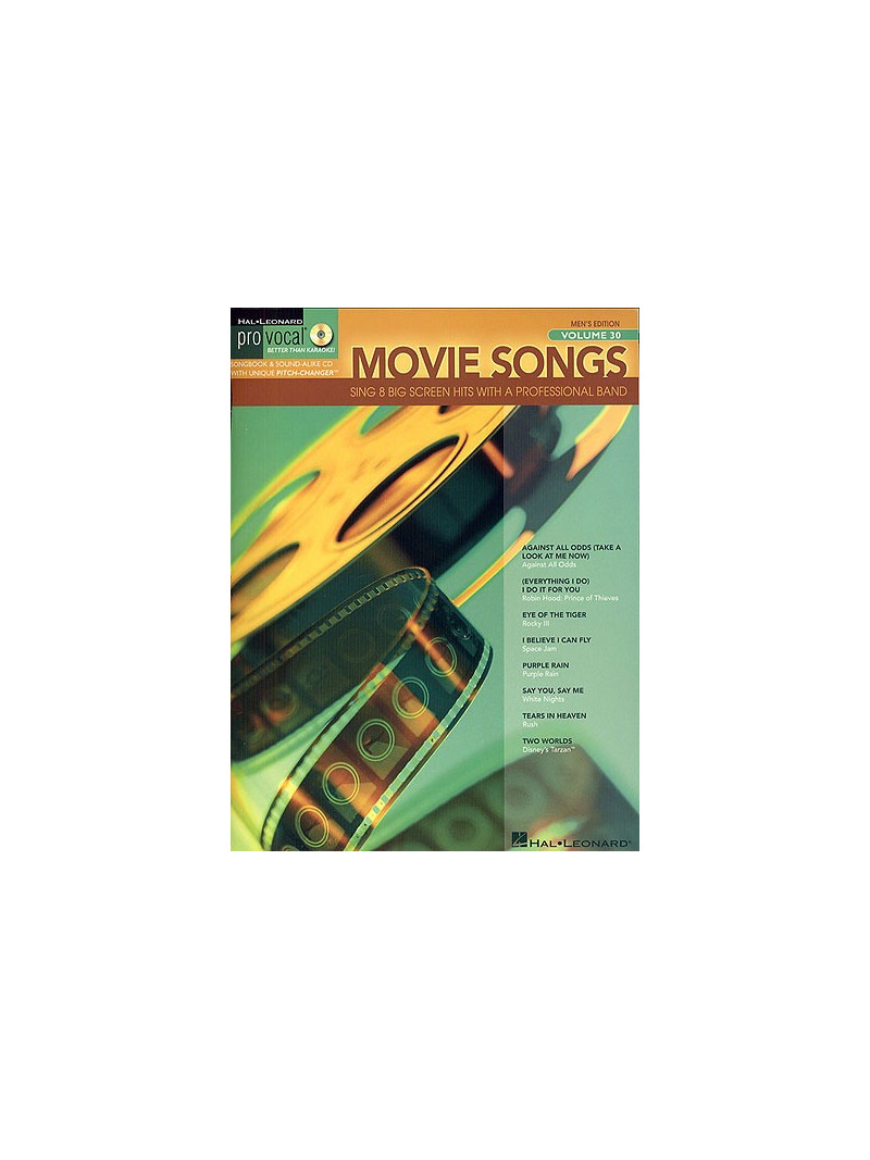 Pro Vocal: Movie Songs Men's Edition Volume 30 (book/CD)