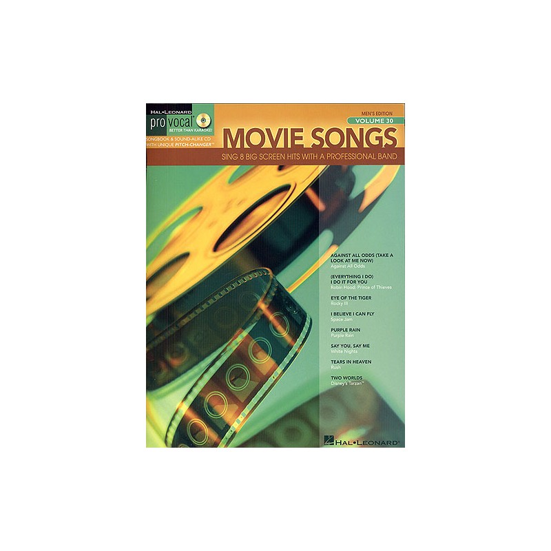Pro Vocal: Movie Songs Men's Edition Volume 30 (book/CD)