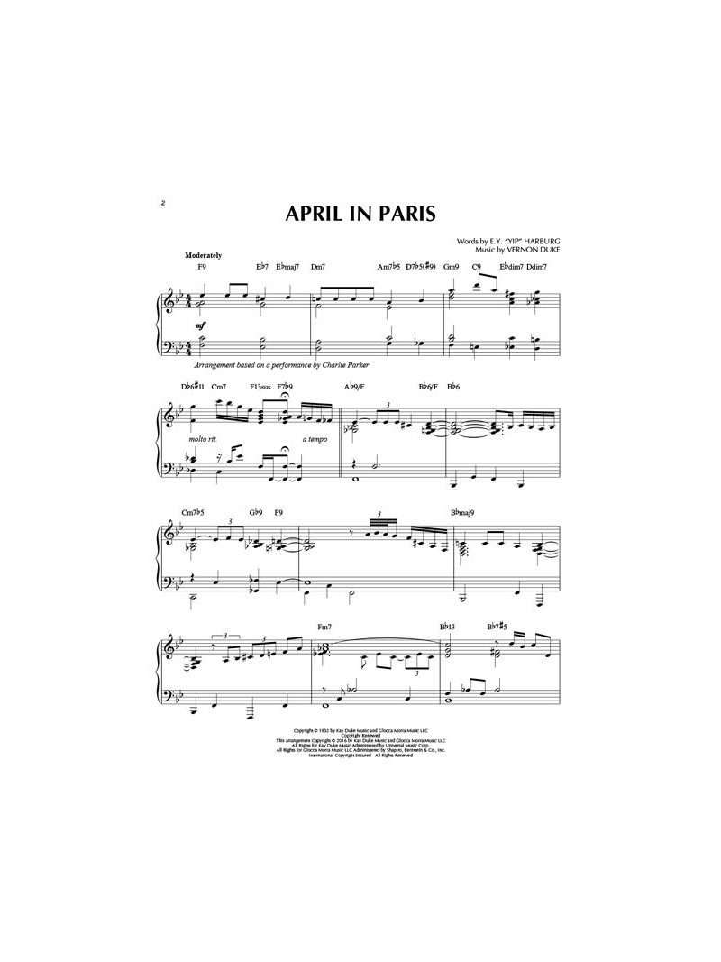 Charlie Parker: Jazz Piano Solos