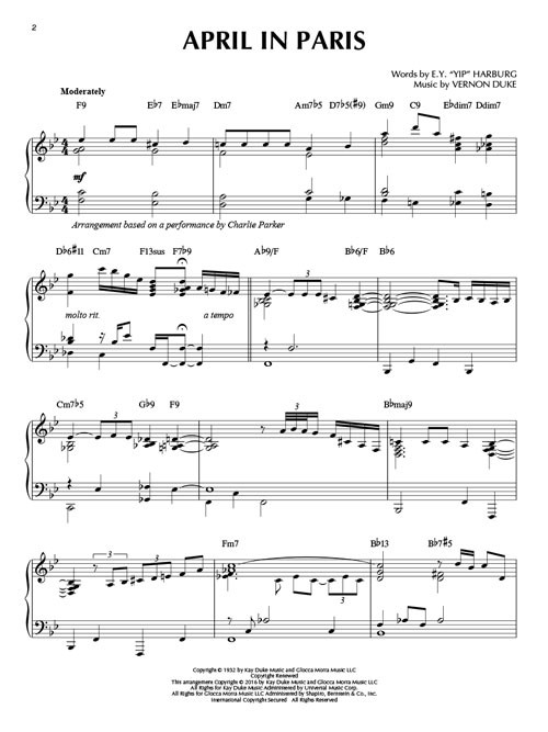 Charlie Parker: Jazz Piano Solos