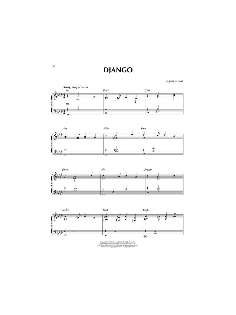 Modern Jazz Quartet: Jazz Piano Solos