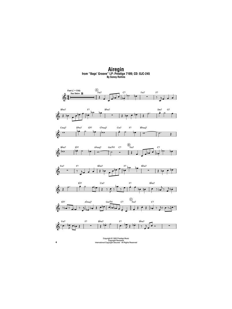 Miles Davis – Omnibook C Instruments