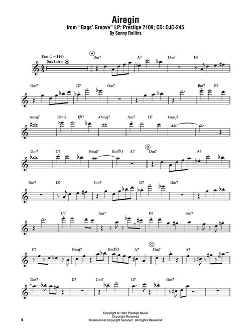 Miles Davis – Omnibook Eb Instruments