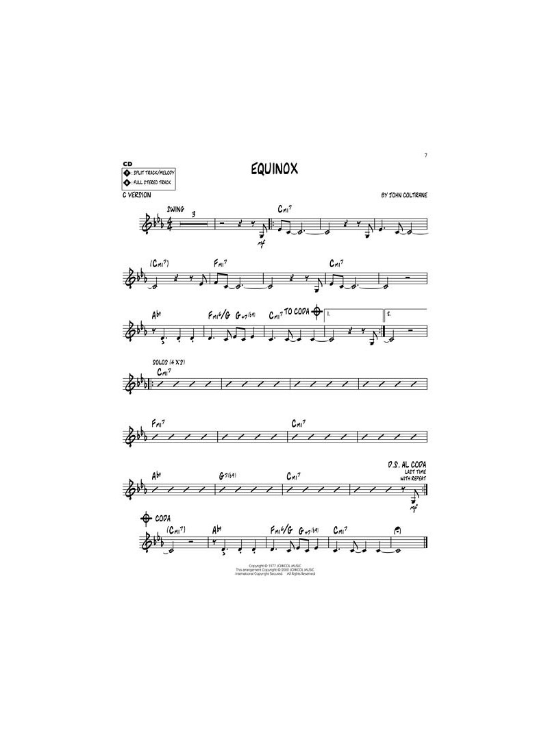 Jazz Play-Along vol. 13: John Coltrane (book/CD)