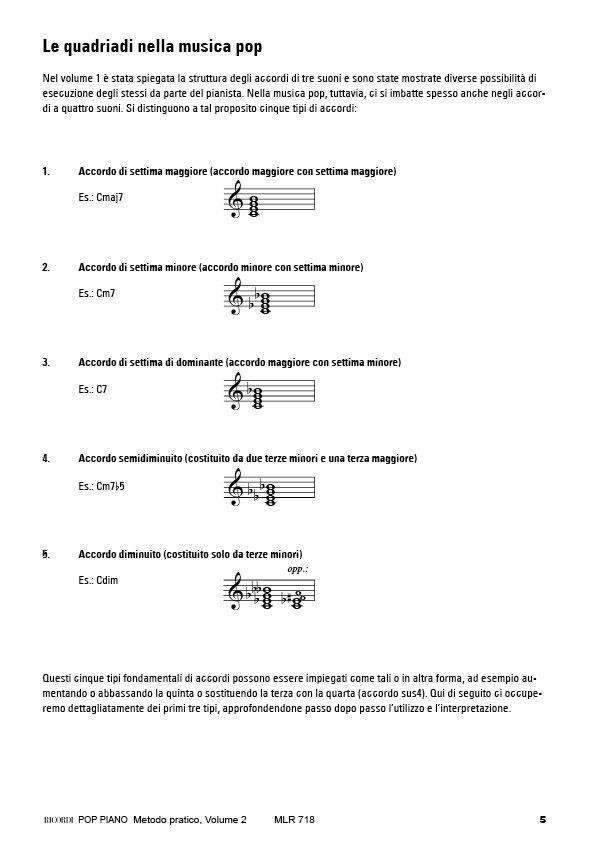 Pop Piano: metodo pratico Volume 2 (libro/CD)
