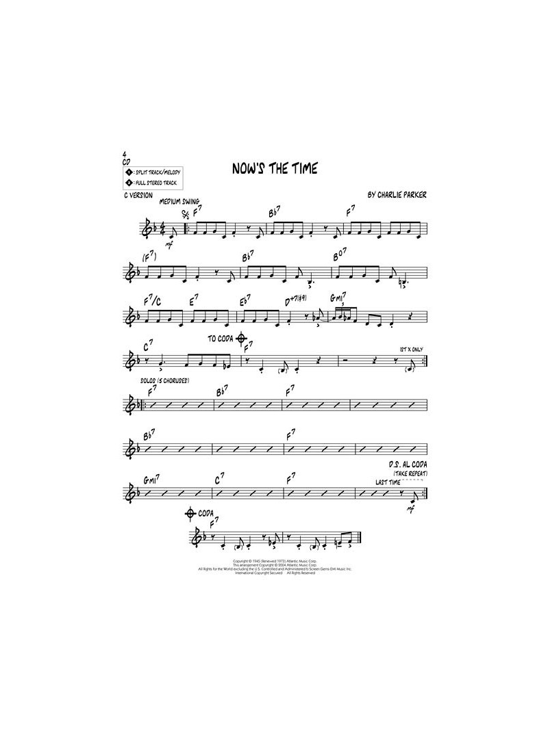 Jazz Play-Along Vol.26: Charlie Parker (book/CD)