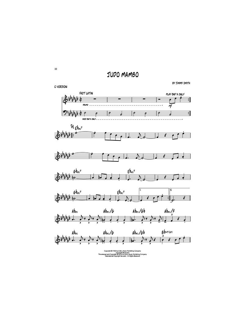 Jazz Play-Along Volume 184: Jimmy Smith (book/Audio Online)