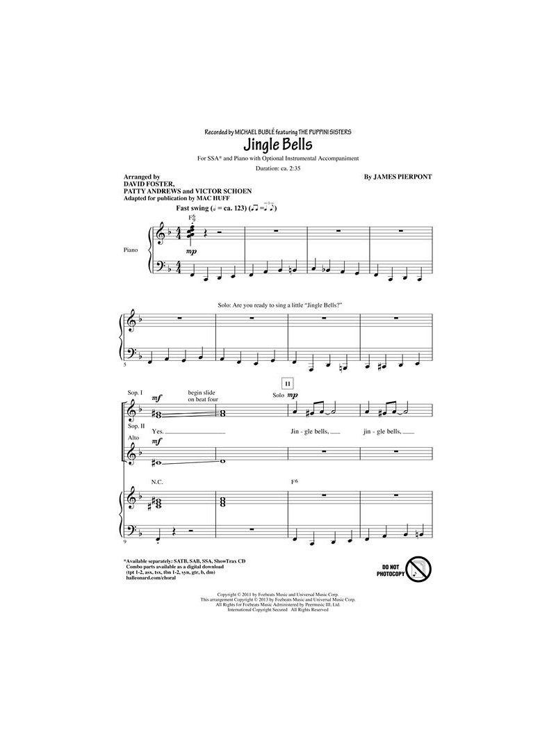 Jingle Bells SATB