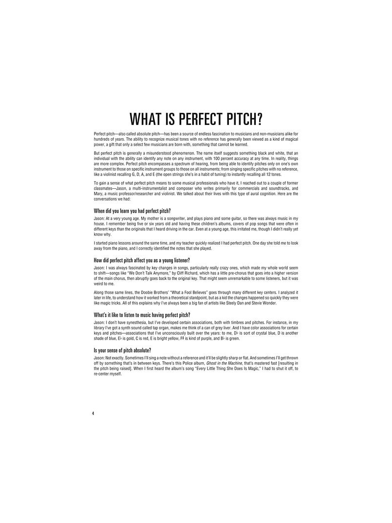 Hal Leonard Perfect Pitch Method (Book/3-CD with Online Audio)