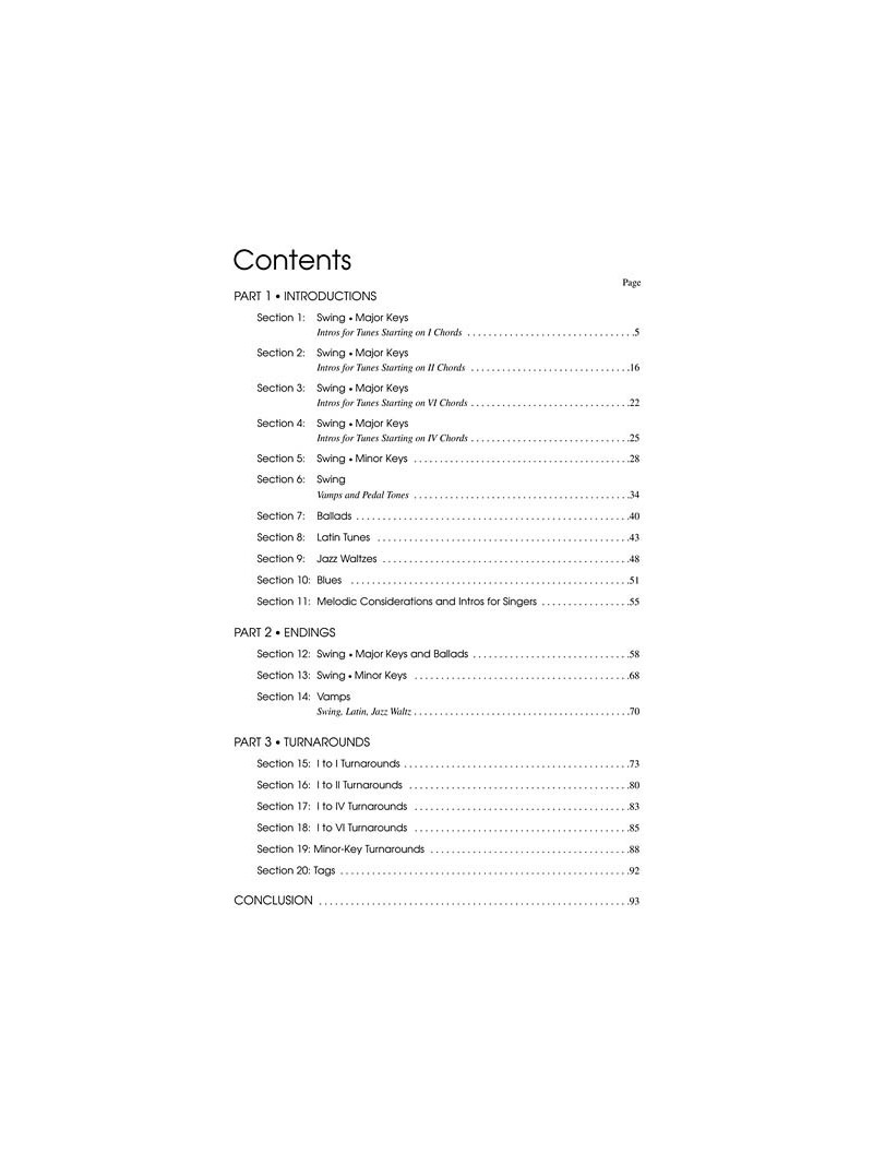 Intros, Endings & Turnarounds for Keyboard