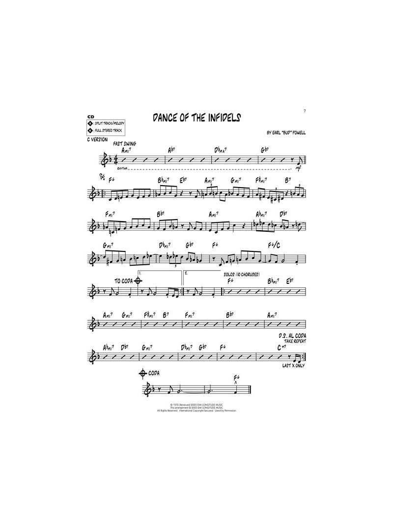 Jazz Play-Along volume 101 Bud Powell (book/CD)