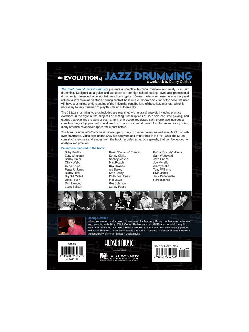 The Evolution Of Jazz Drumming (book/DVD/CD MP3)
