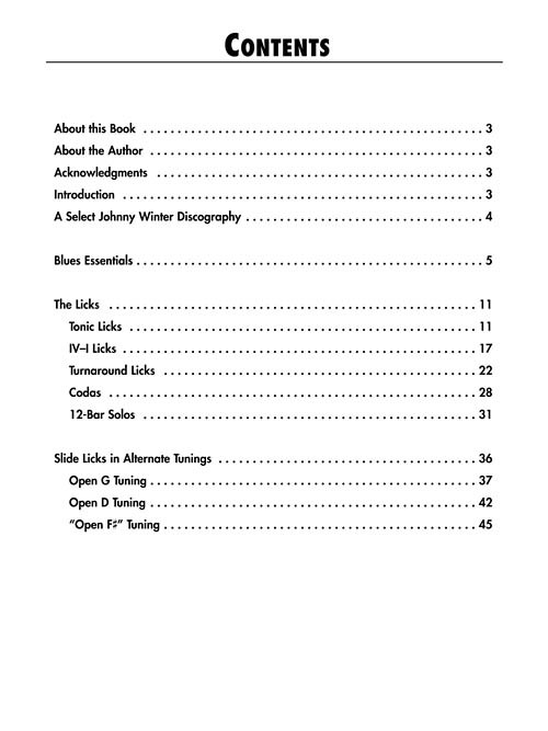 Johnny Winter Plays The Blues (book/CD)