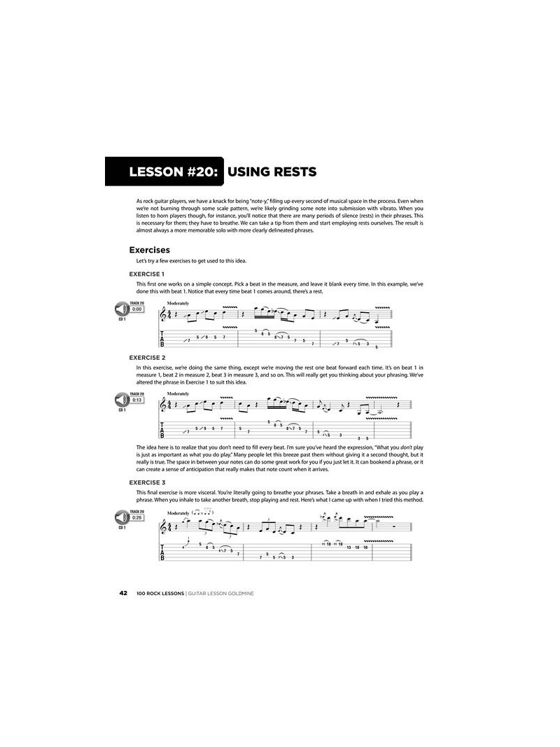 Goldmine : 100 Rock Lessons (book/2 CD)