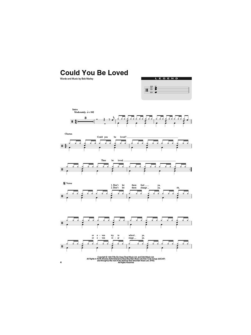 Bob Marley: Drum Play-Along Volume 25 (book/CD)