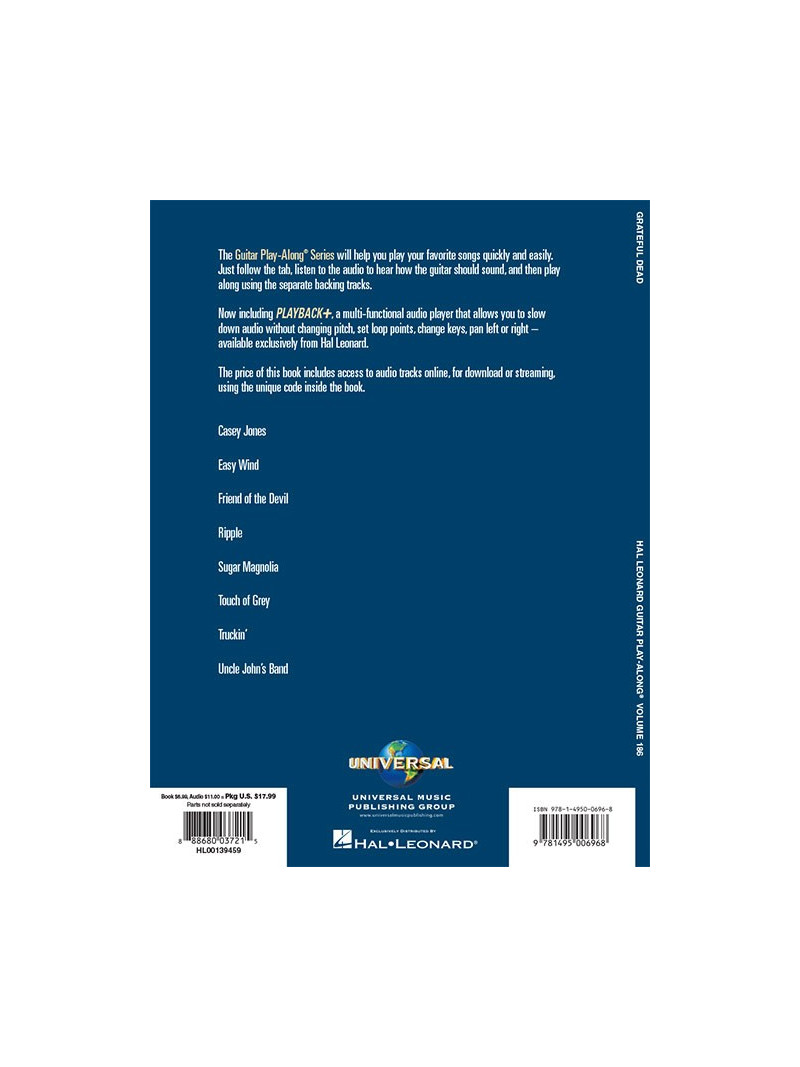 Grateful Dead: Guitar Play-along Volume 186 (book/Audio Online)