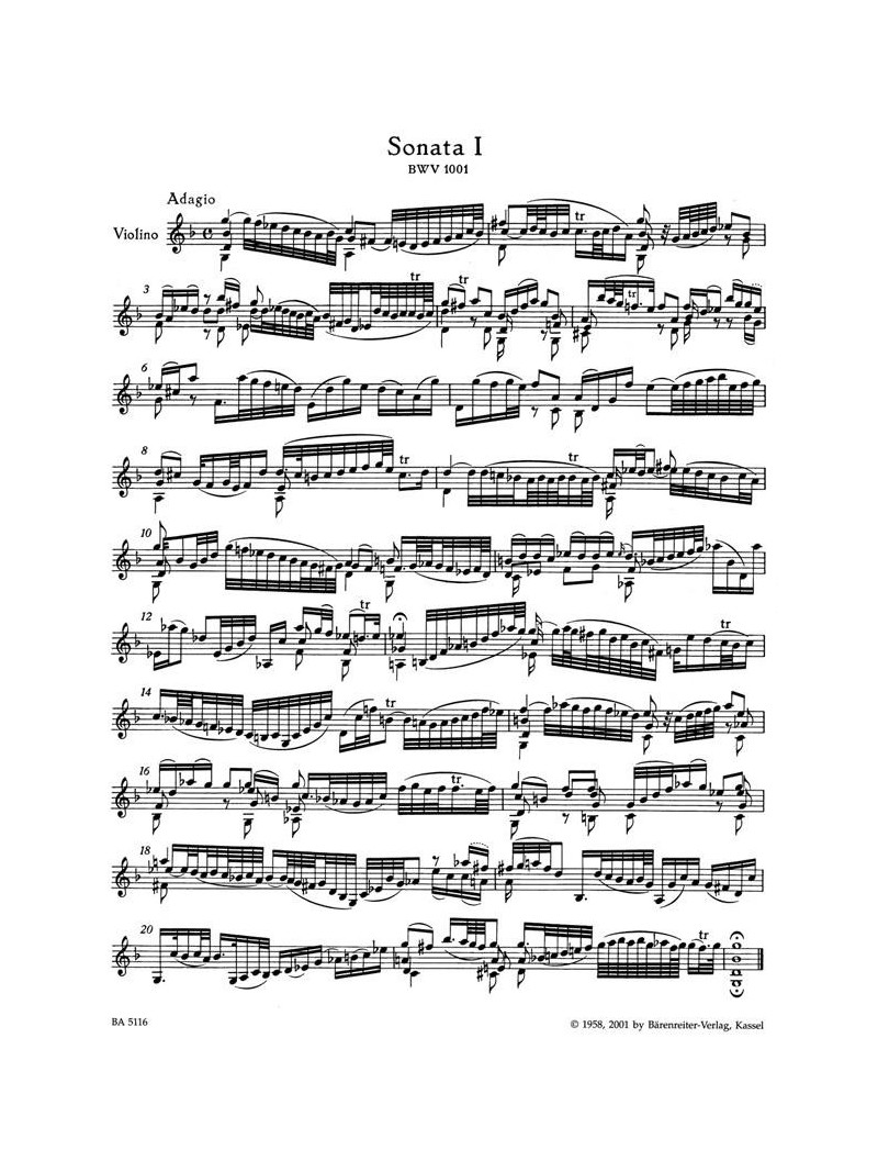Drei Sonaten und drei Partiten fur Violine solo