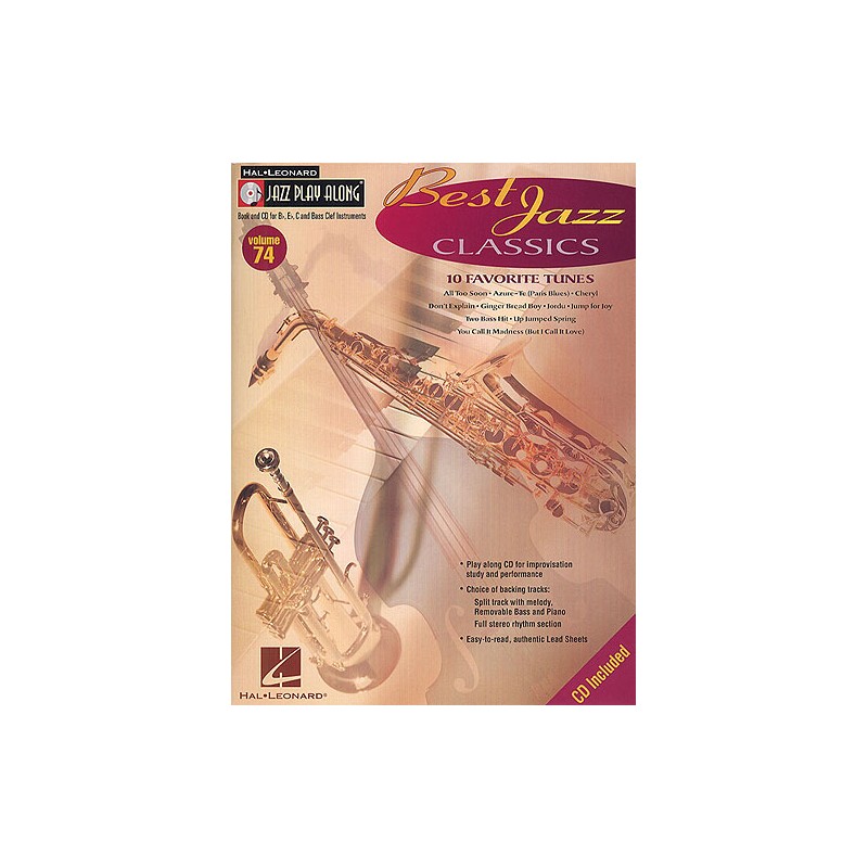 Jazz Play-Along Volume 74: Best of Jazz Classics (book/CD)