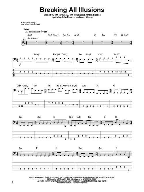 Dream Theater: Bass Play-Along Volume 47 (book/Audio Online)