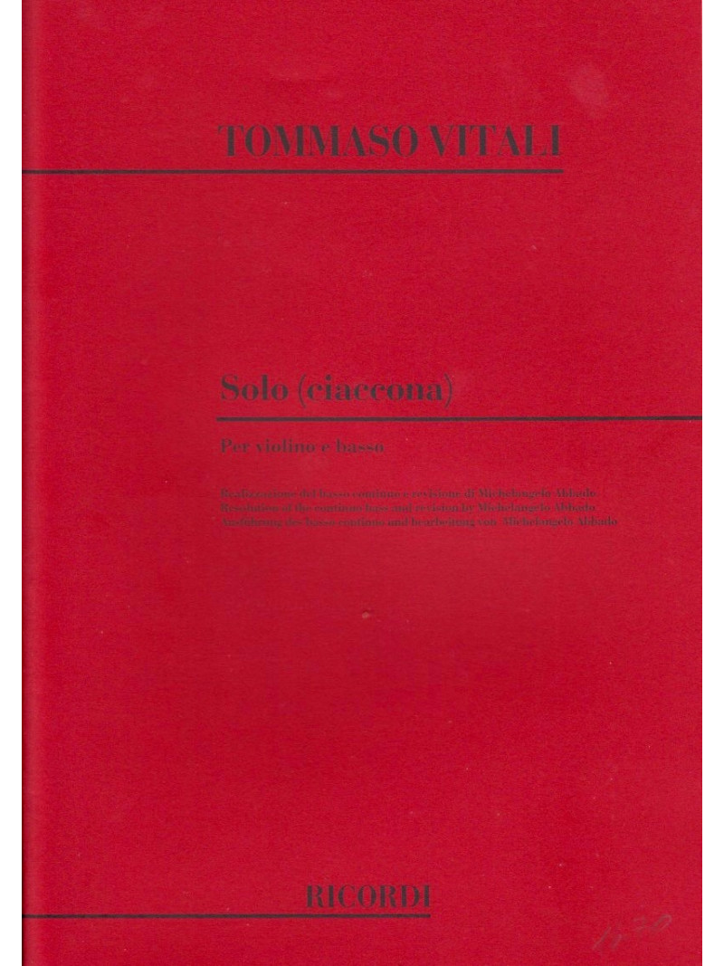Solo (Ciaccona) - Per Violino e Basso