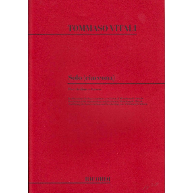 Solo (Ciaccona) - Per Violino e Basso