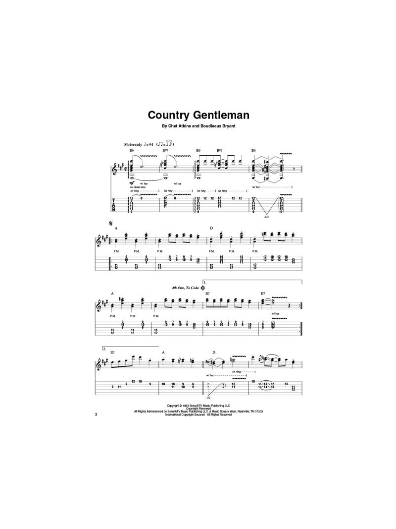 Chet Atkins: Guitar Play-Along Volume 59 (book/CD)
