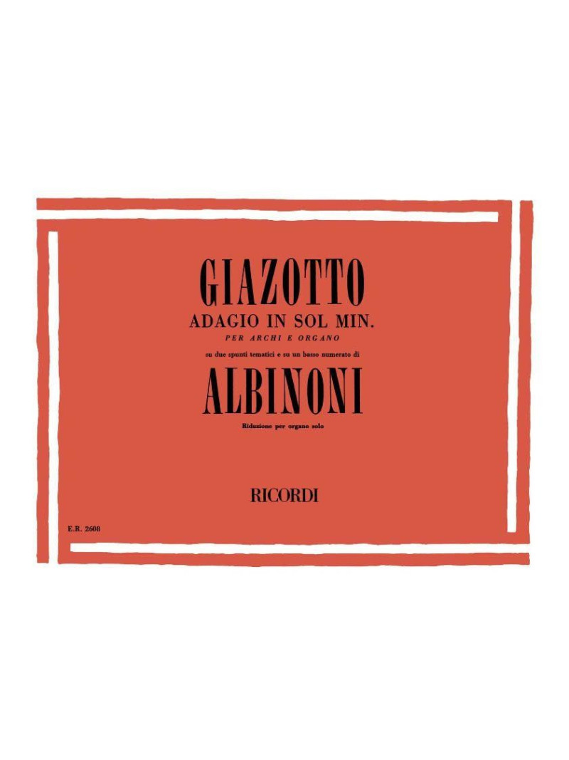 Giazotto - Adagio in sol minore (per archi e organo)