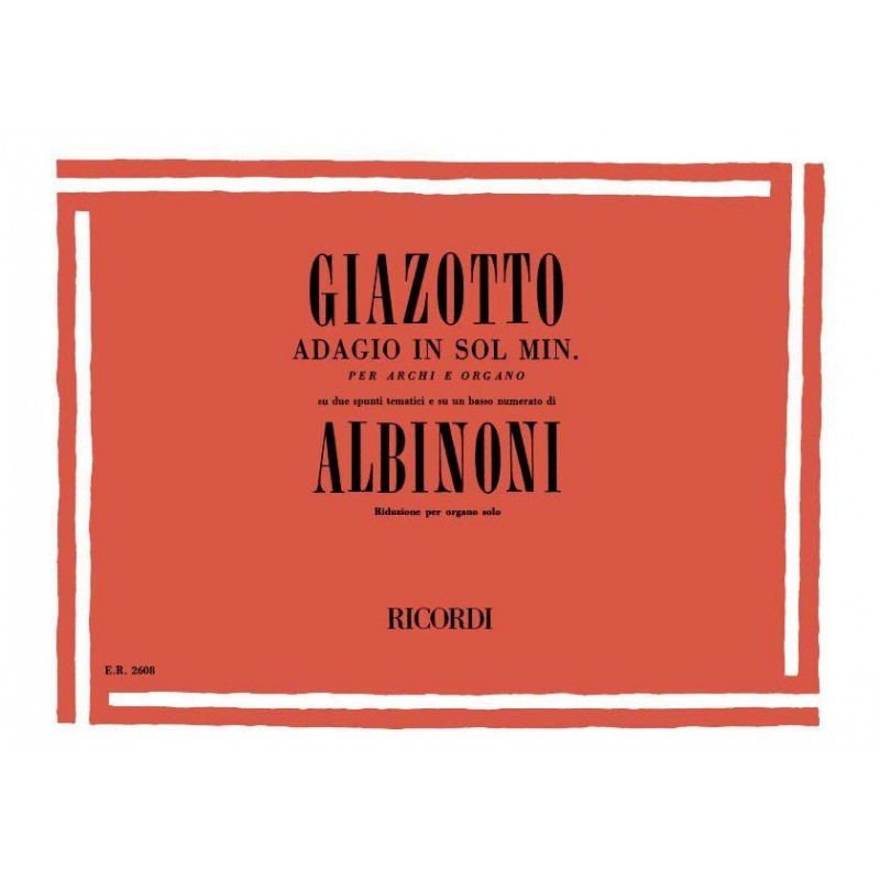 Giazotto - Adagio in sol minore (per archi e organo)