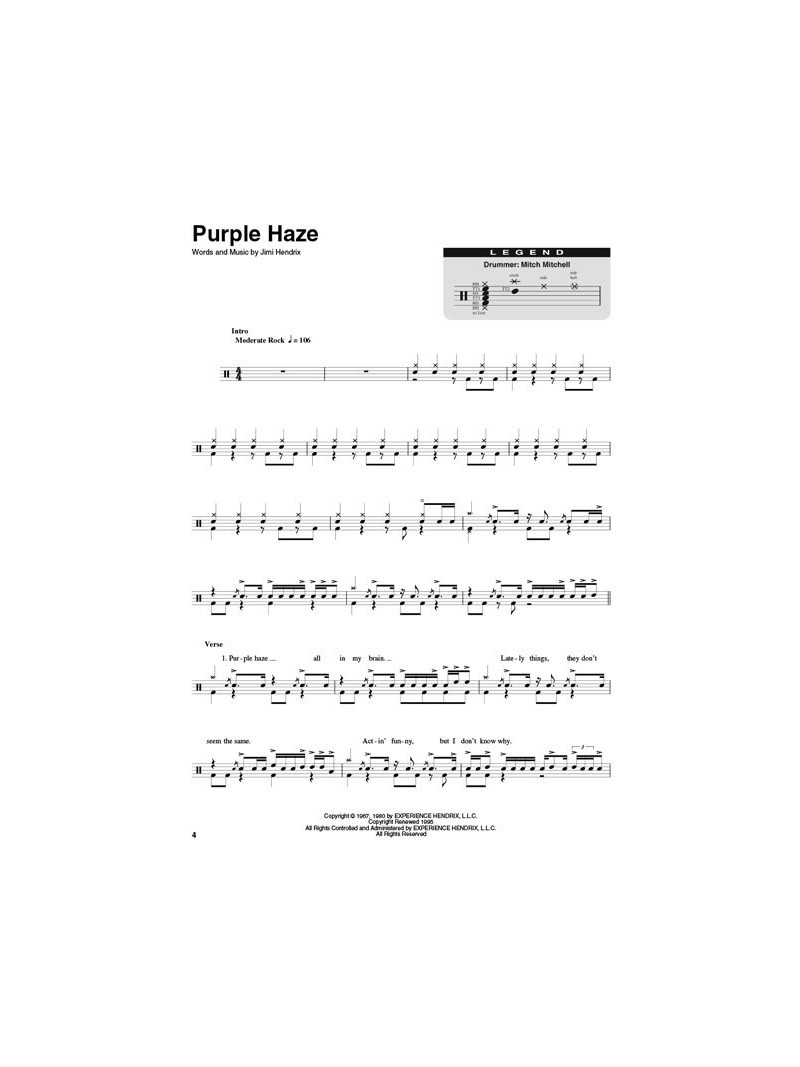 Drum Play-Along Vol.11: Jimi Hendrix (book/CD)