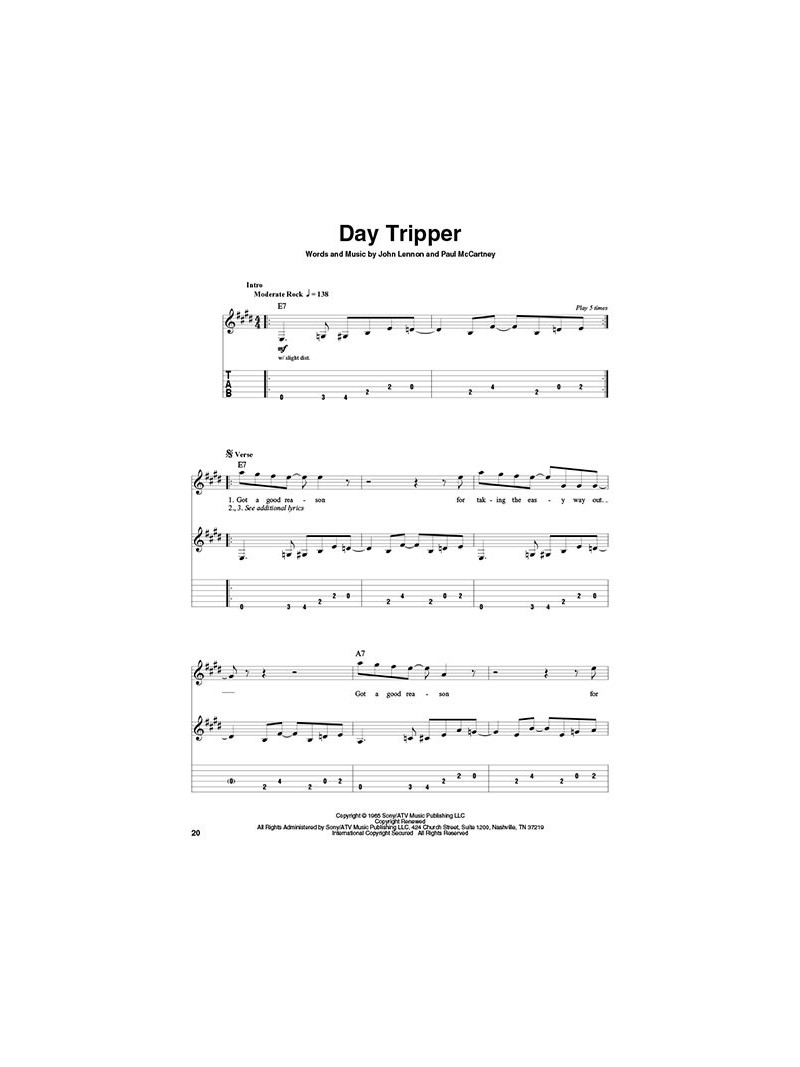 The Beatles: Guitar Play-Along Volume 25 (book/Audio Online)
