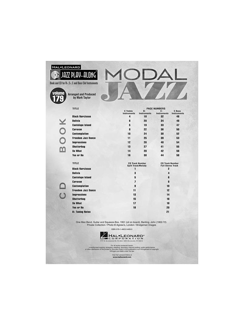 Jazz Play-Along Volume 179: Modal Jazz (book/CD)