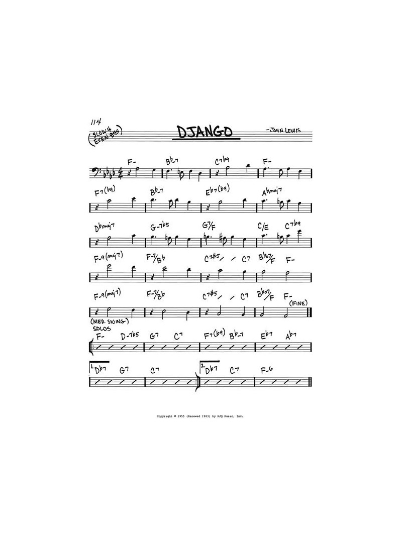 The Real Book I Bass Clef 