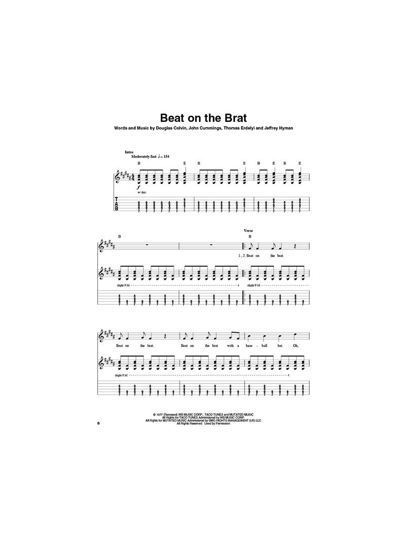 Ramones: Guitar Play-Along Volume 179 (book/CD)