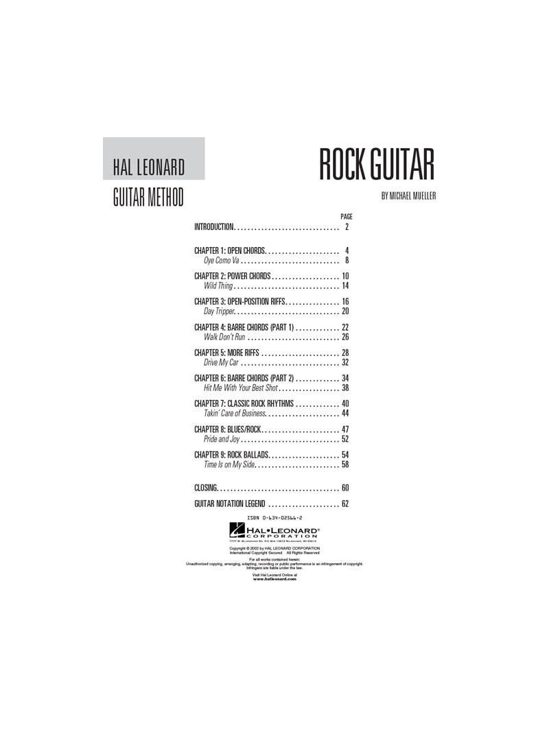 Hal Leonard Guitar Method: Rock (book/CD)