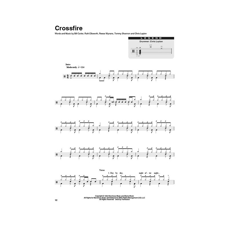 Drum Play-Along Volume 40: Stevie Ray Vaughan (book/Audio Online)