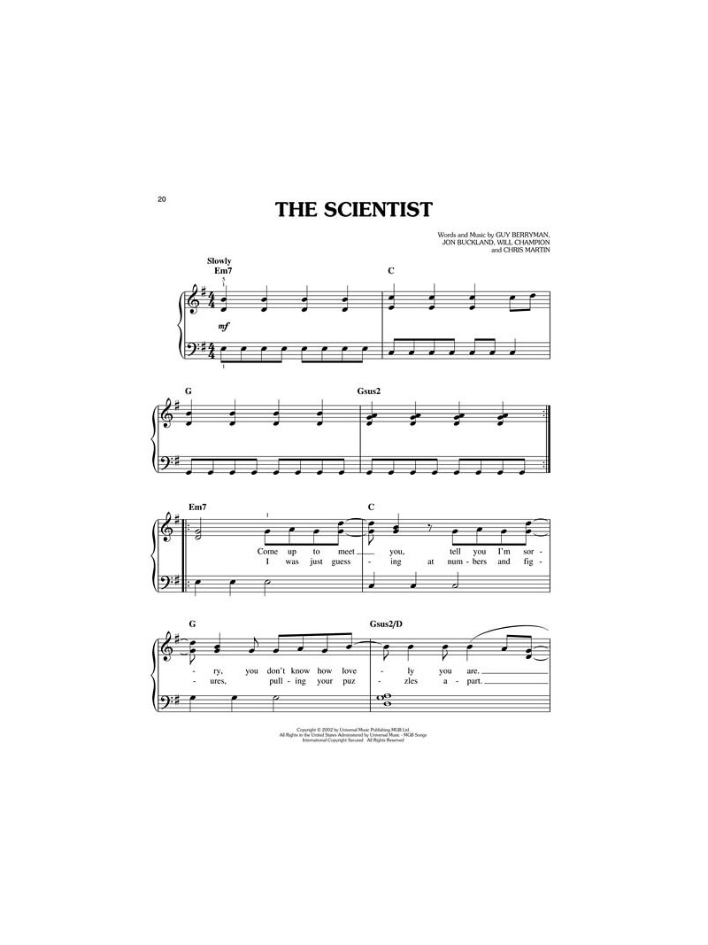 A Rush Of Blood To The Head (Easy Piano)