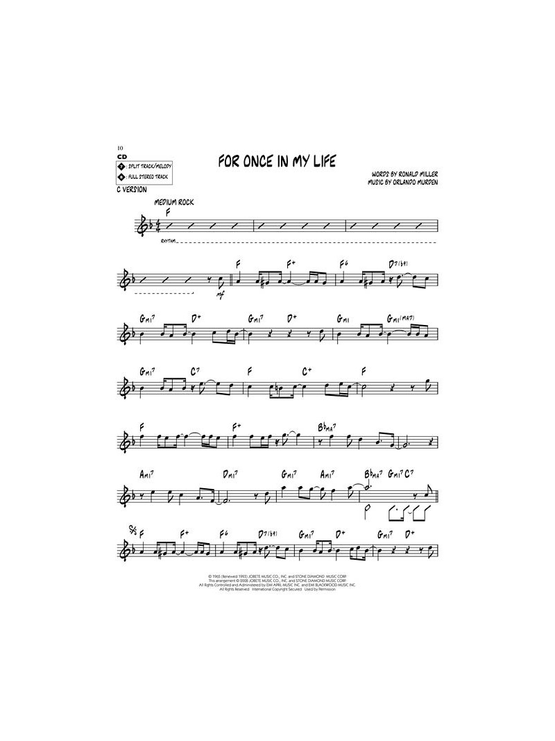 Jazz Play-Along volume 107: Motown Classics (book/CD)