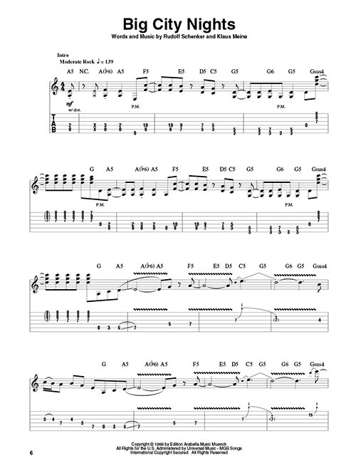 Scorpions: Guitar Play-Along Volume 174 (book/CD)