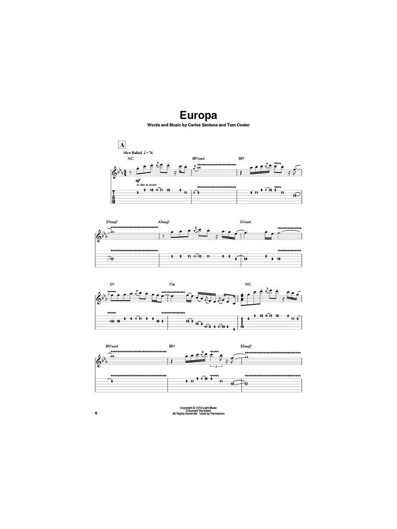 Santana: Guitar Play-Along Volume 21 (book/Audio Online)