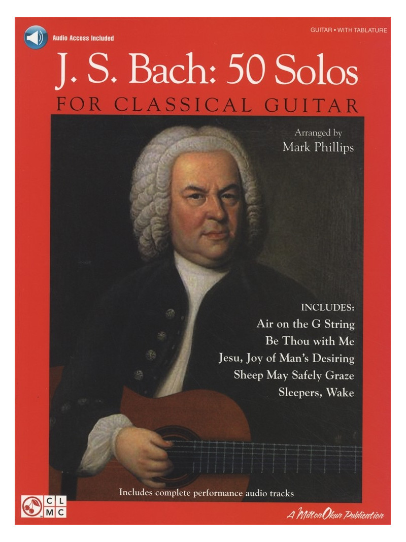 J.S. Bach: 50 Solos for Classical Guitar (book/CD)