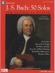 J.S. Bach: 50 Solos for Classical Guitar (book/CD)