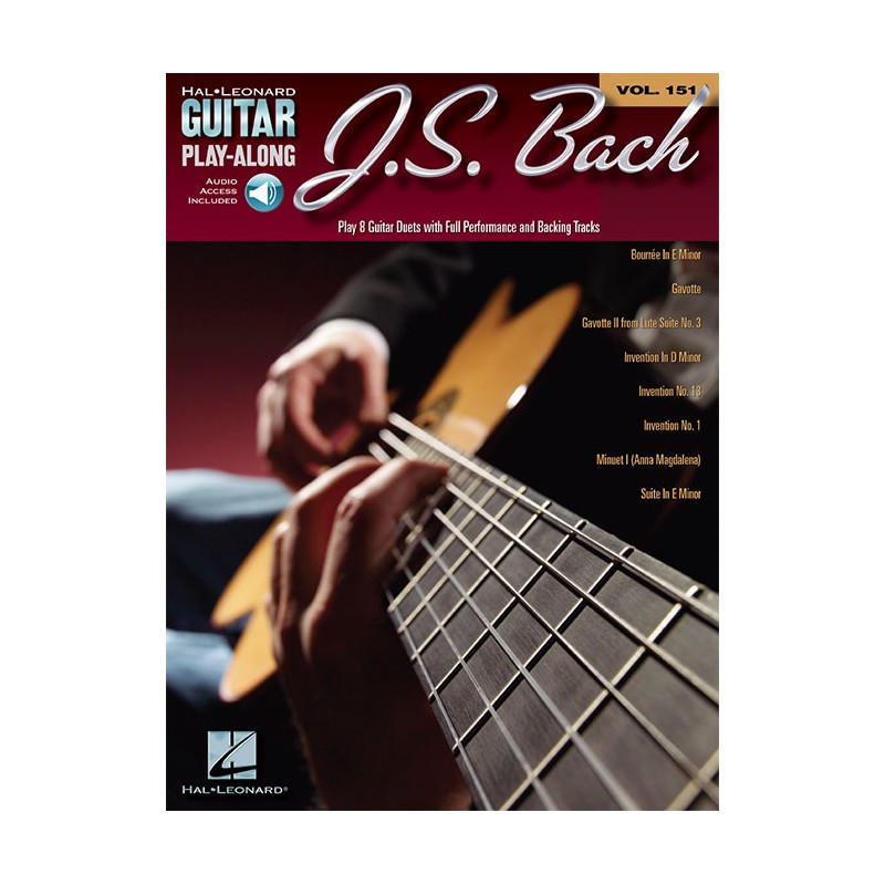 J.S. Bach: Guitar Play-Along Volume 151 (book/Audio Online)