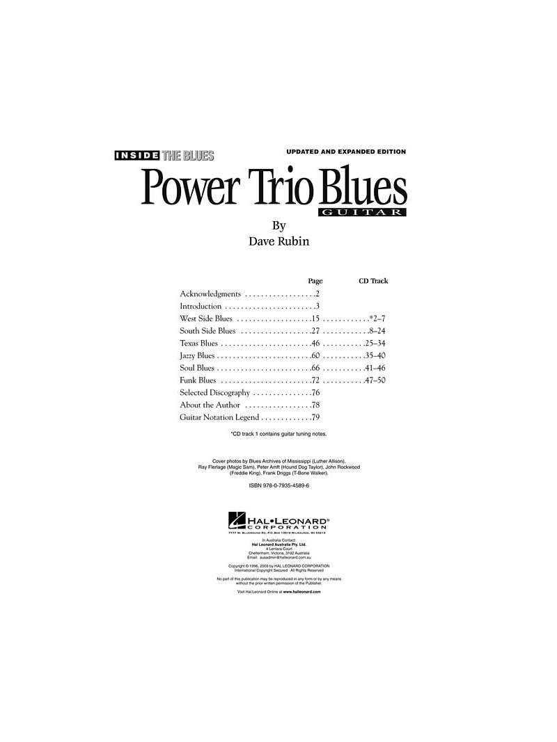 Power Trio Blues (book/CD play-along)